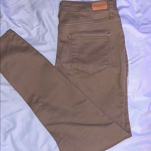 Aeropostale Tan High-Waisted Skinny Jeans - Size 6
